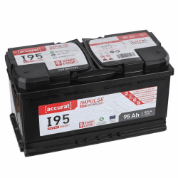 Accurat Impuls I95 AGM Autobatterie - 12V, 95Ah, 850A, zyklenfest, wartungsfrei, 30% mehr Startleistung, Ca-Technologie - Starterbatterie, Blei-Säure Batterie, Akku für Start-Stop & Hybrid Fahrzeuge 95Ah 850A Angebot bei HelloDeals