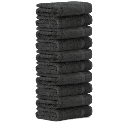 Luckytowel 10er Set Handtücher 50x100 cm 100% Baumwolle, 600g/m² Oeko-Tex Handtuch-Set 10er Pack Anthrazit Anthrazit 10er Pack Handtücher 50x100cm Angebot bei HelloDeals