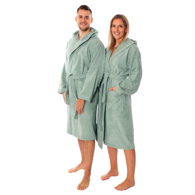 Lavea Mexico - Luxuriöser Bademantel mit Kapuze, 100% Baumwolle, Weich & Saugstark - Ideal für Spa & Zuhause, Unisex Design