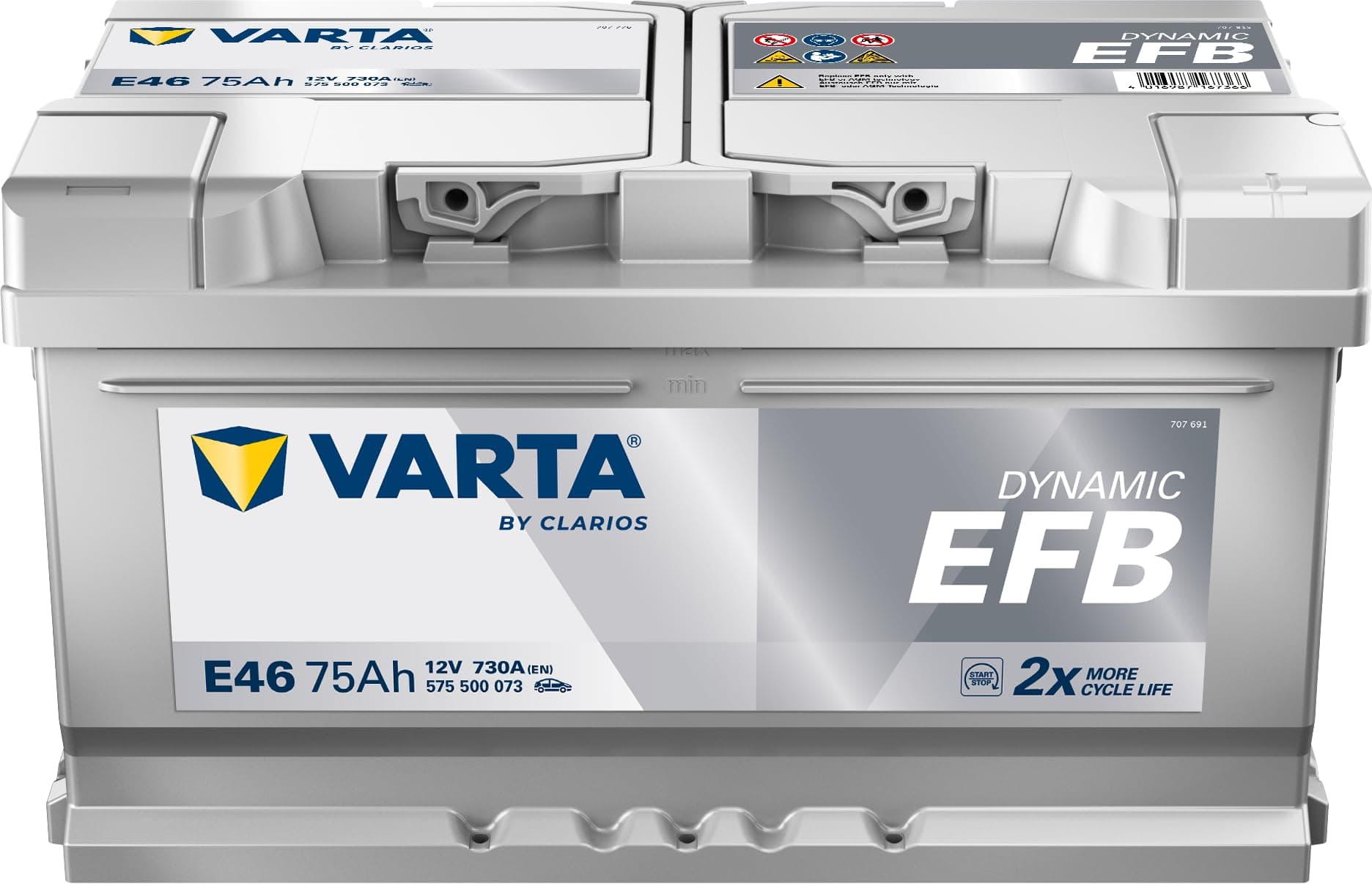 Varta 575500073D842 Autobatterien Blue Dynamic EFB 12 V 75 mAh 730 A