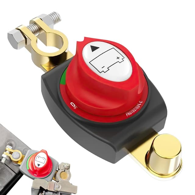 Batterietrennschalter Hauptschalter 12V/24V, Batterieschalter Autobatterie Trennschalter, Batterieschalter Auto Batterie Trennschalter 12V-48V für Auto, Bus, Truck, Marine, Motorrad
