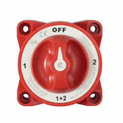 Proster Doppelbatterie Isolator Marineschalter 350 Amp 4 Position Batterietrennschalter Abnehmbarer Knopf für Maschine Lkw Boot Van Elektronische Autos 2 Batterien