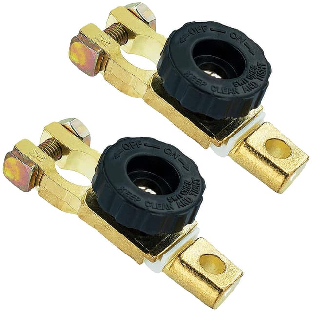 2 Stück Batterie Trennschalter 12V 24V,Batterietrennschalter 12V, Batterie Schalter, Autobatterie Trennschalter Batterieschalter für PKW, Transporter, Schiffe, Wohnmobile(Schwarz)