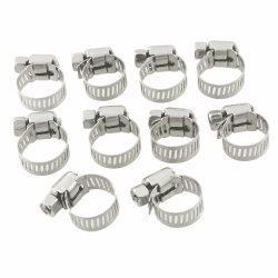 sourcing map 10 Stück 8mm - 14mm, verstellbar, Edelstahlkonstruktion Drive Schlauchschelle