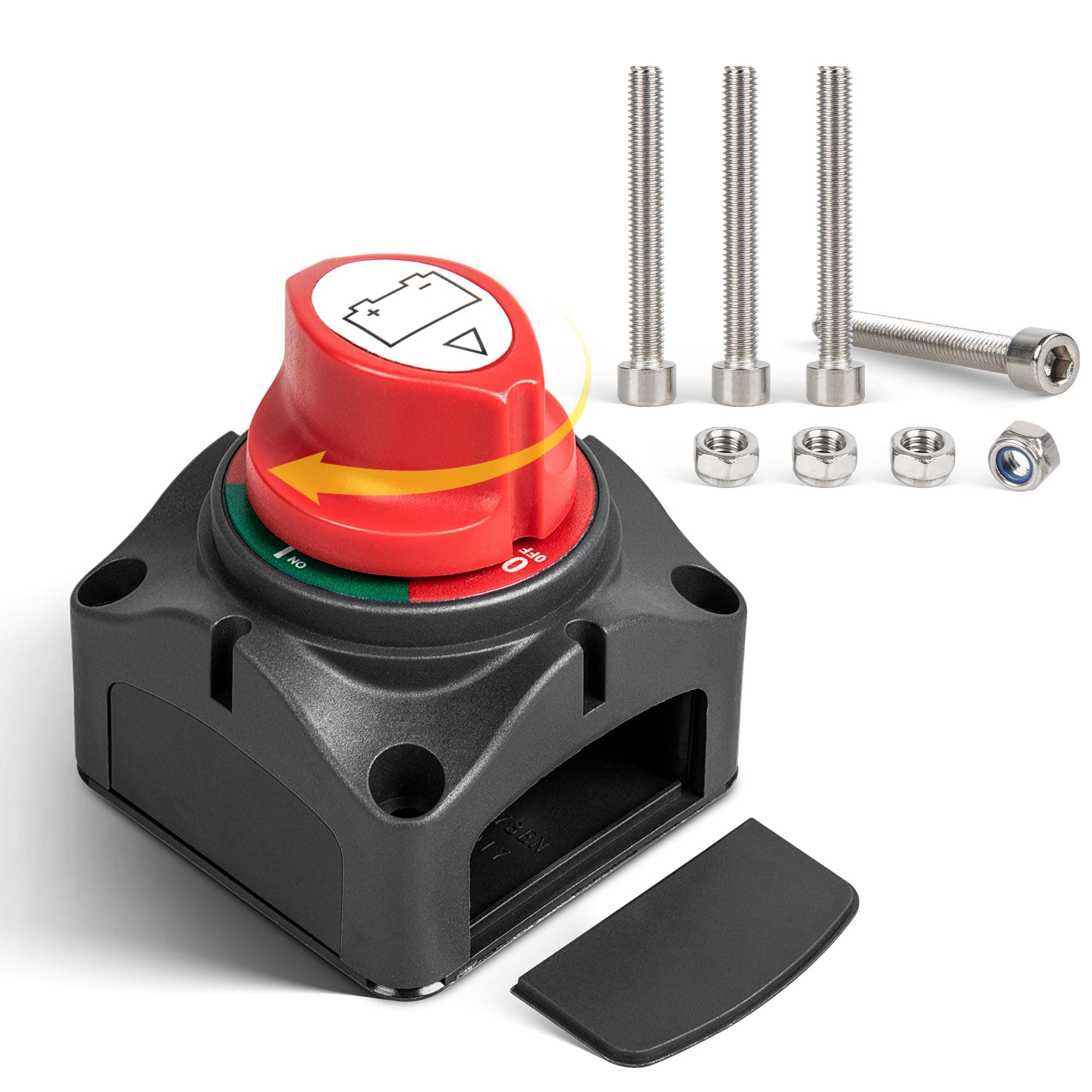 RED WOLF Batterie Trennschalter 275A Batterieschalter Haupttrennschalter 12V 24V 48V DC für Auto Boot Motorrad LKW Wohnmobil Traktor Batteriehauptschalter Ein/Aus Autobatterie Schalter Stromschalter Angebot bei HelloDeals