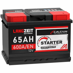 LANGZEIT Autobatterie 12V 65Ah 600A/EN Starterbatterie ersetzt Batterie 60Ah 55Ah 56Ah 58Ah 61Ah 62Ah 63Ah 64Ah Angebot bei HelloDeals