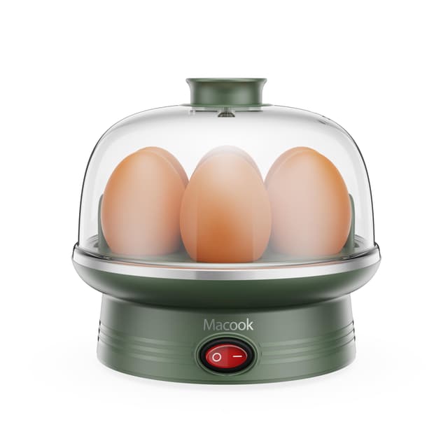 Macook Eierkocher für 1-7 Eier, Eierkocher Testsieger, mit Automatischem Abschaltung und üBerhitzungsschutz, Schnell Kochend, BPA-Frei, Leicht Zu Reinigen, 350 W, GrüN [Energieklasse A+++]
