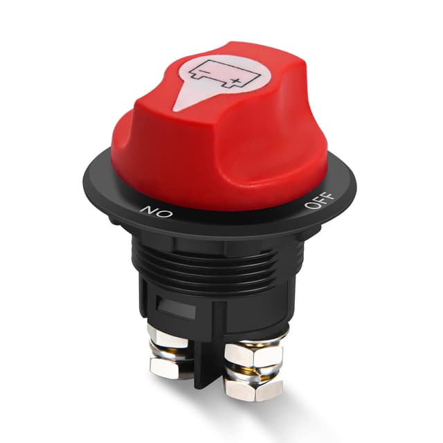 Batterie Trennschalter 100A Auto Batterietrennschalter Hauptschalter 12V 24V 32V, On Off Stromschalter für für Wohnwagen, Jachten, Lieferwagen, Lastkraftwagen, Wohnmobile, IP56 Wasserdicht