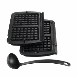 Tefal OptiGrill Waffelplatten, passend für OptiGrill+ und Elite Modell, inklusive Schöpfkelle, schwarz, XA7248