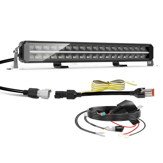 CO LIGHT 21 Zoll Lightbar Auto 120W 24000LM led lichtbalken 12V 24V IP68, 56cm LED Doppelreihen Zusatzscheinwerfer für Offroad, LKW, Buggy, Traktor, und andere Fahrzeuge 21zoll 56cm