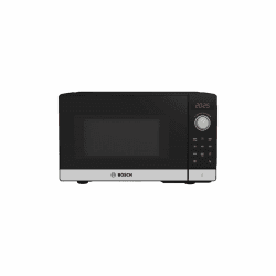 Bosch FFL023MS2 Serie 2 freistehende Mikrowelle, 26 x 44 cm, 800 W, Drehteller 27 cm, Türanschlag Links, AutoPilot 7 mit 7 Automatikprogramme, Reinigungsunterstützung, LED-Touchdisplay, Edelstahl Edelstahl (Neu) mit Automatikprogramme Single