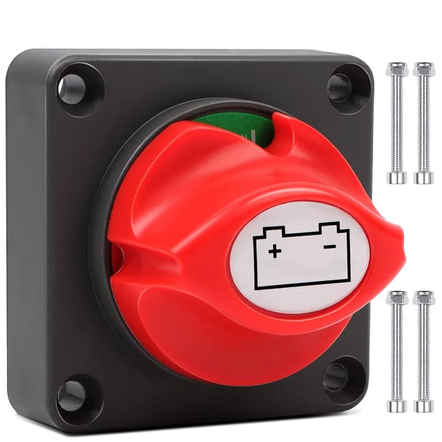 300A Batterie Trennschalter, Hauptschalter Stromschalter, Hauptschalter Batterie Schalter (24-48V) für Boot Motorrad Yacht Auto KFZ Marine Caravan 1 Stück