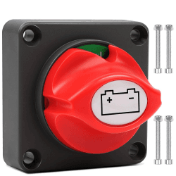 300A Batterie Trennschalter, Hauptschalter Stromschalter, Hauptschalter Batterie Schalter (24-48V) für Boot Motorrad Yacht Auto KFZ Marine Caravan 1 Stück