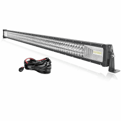 PICAA 52 Zoll 675W 3 Rows LED Lightbar Auto 12V Mit Kabelbaum Kit Led Lichtbalken Arbeitsscheinwerfer Bar 6000K Weiß Wasserdicht für Offroad LKW 4WD 4x4 SUV KFZ UTE ATV 52 Zoll 675W + Drahtseil Angebot bei HelloDeals