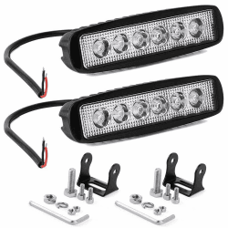 AUXTINGS 2 Stücke 6 Zoll 15 cm 18W Mini dünn LED Arbeitsscheinwerfer Flutlicht Leuchtfleck Beam LED Pods 12V 24V Zusatzscheinwerfer Offroad Nebel Lampen für LKW Traktor boot 4x4 Auto SUV ATV,IP66 18W Kaltweiß Angebot bei HelloDeals