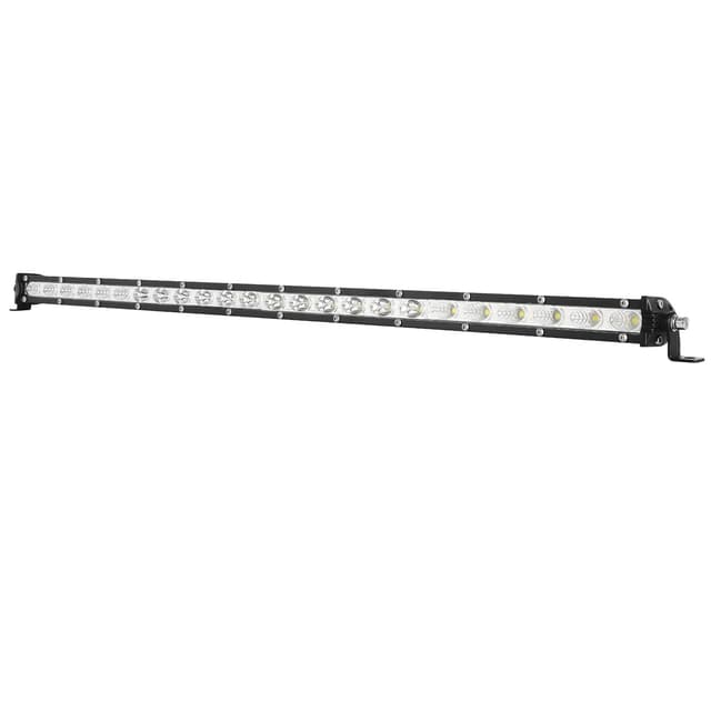 PICAA Super Schlank 25 Zoll 120W LED Lightbar Lichtbalken Arbeitsscheinwerfer 12V 24V 6000K Weiß Wasserdicht für Auto Offroad 4X4 ATV SUV KFZ 25 Zoll 120W Combo