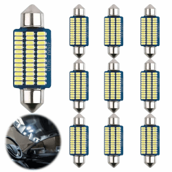 FFTANXS Led innenraumbeleuchtung auto, Led Auto Innenbeleuchtung 41MM Kaltweiss, LED Innenbeleuchtung Streifen,Plug and Play 12V innenraumbeleuchtung,Auto Beleuchtung Innenraum, Auto Licht Innenraum Weiß2 Angebot bei HelloDeals