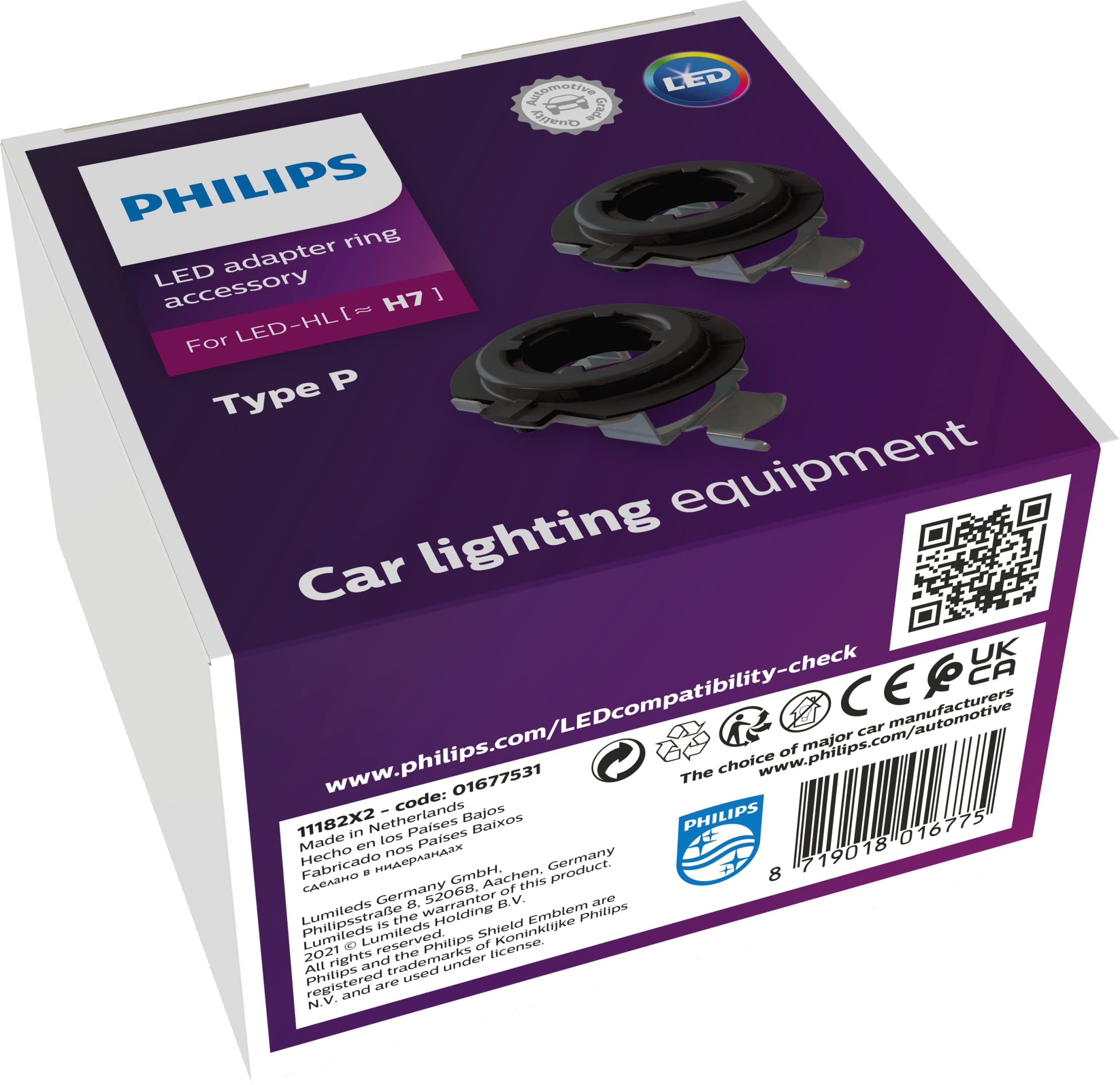 Philips Adapter-Ring H7-LED Typ P, Lampenhalterung Ultinon Pro6000 H7-LED