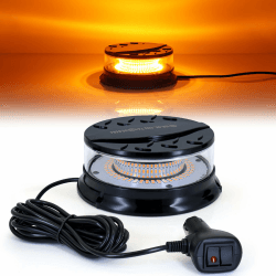 Dinfu LED Rundumkennleuchte,12V-24V Gelb Rundumleuchte magnetfuß mit 28 Blitzmuster warnleuchte led mit 3 Meters-Kabel für Gabelstapler Traktor Golfwagen Traktor SUV 4x4 PKW KFZ