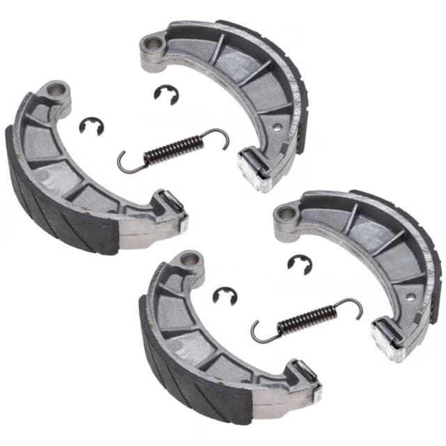 2X Bremsbacken Satz Sport + Federn für Simson S51 S50 KR51 S70 SR50 Schwalbe Star geschlitzt genutet Vorne + Hinten