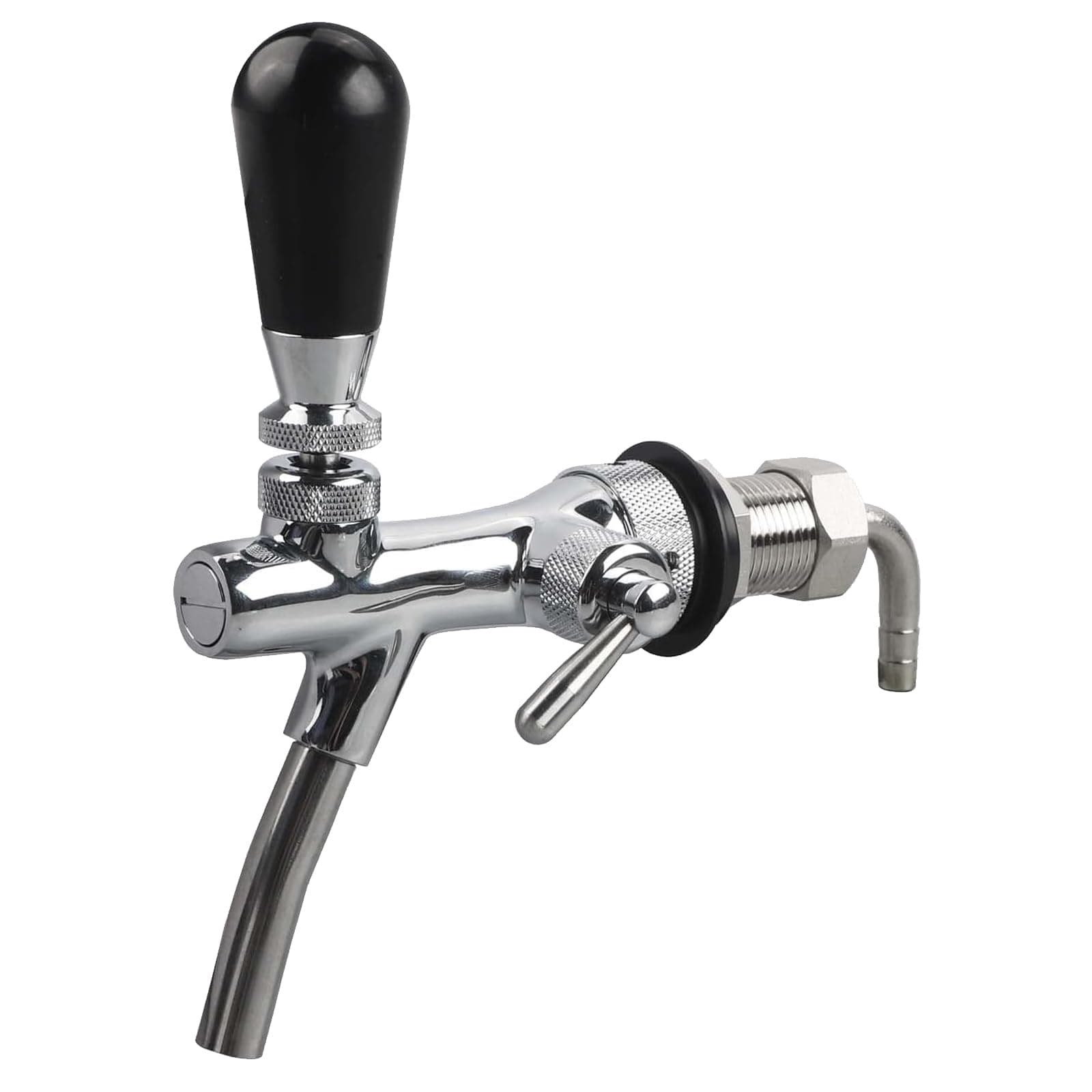 WOOLUCK Bierzapfhahn Einstellbare G5/8, Verstellbarer Bierhahn, Gewinde Bierhahn Chrome Fassbierhahn für Hause Bar Restaurants Angebot bei HelloDeals