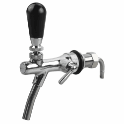 WOOLUCK Bierzapfhahn Einstellbare G5/8, Verstellbarer Bierhahn, Gewinde Bierhahn Chrome Fassbierhahn für Hause Bar Restaurants