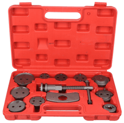 SIXTOL Brake Set 12 Bremskolbenrücksteller Set | 12tlg | Kunststoffkoffer | Rückstellwerkzeug zum des Bremskolben | Bremssattel Kolben Wind Zurück Tool Kit | KFZ Werkzeug | Bremse Instandsetzung 12 tlg.
