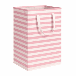 BUYMEO 72L faltbarer Wäschekorb, Set Wäschesack, Pfandflaschen Sammelbehälter, Wäschebox, Wasserdichter Wäschesammler, Laundry, Wäschebehälter, Wäschesortierer, Aufbewahrung, Leergut Altglas Behälter Rosa 1