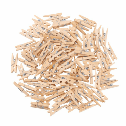 Decora stabile 2,5 cm stabile schwere Mini Holz Craft Wäscheklammern 100 Holz Einheitsgröße