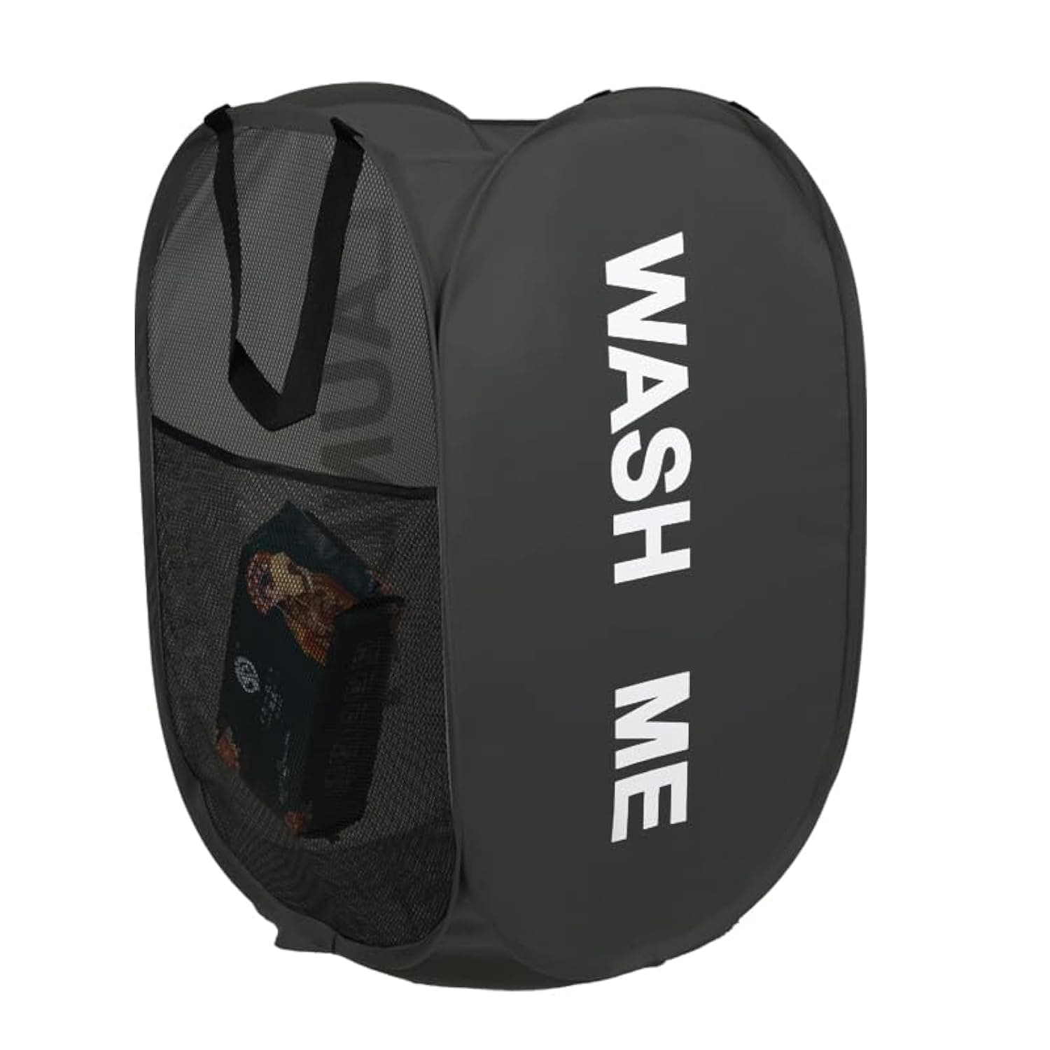 KIAYOO Wäschekorb Faltbar,Klappbarer Wäschekorb,Pop-Up Laundry Baskets für Badezimmer,Schlafzimmer,Waschküche,Kinderzimmer,Hotel & Reisen,Schwarz C Schwarz