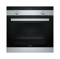 Siemens HB113FBS1 iQ100 Einbau-Elektro-Backofen / Edelstahl / A / Schnellaufheizung / 3D Heißluft Plus / Einfache Reinigung mit granit Glanz-Emaille Black, Stainless Steel Ohne Selbstreinigung iQ100