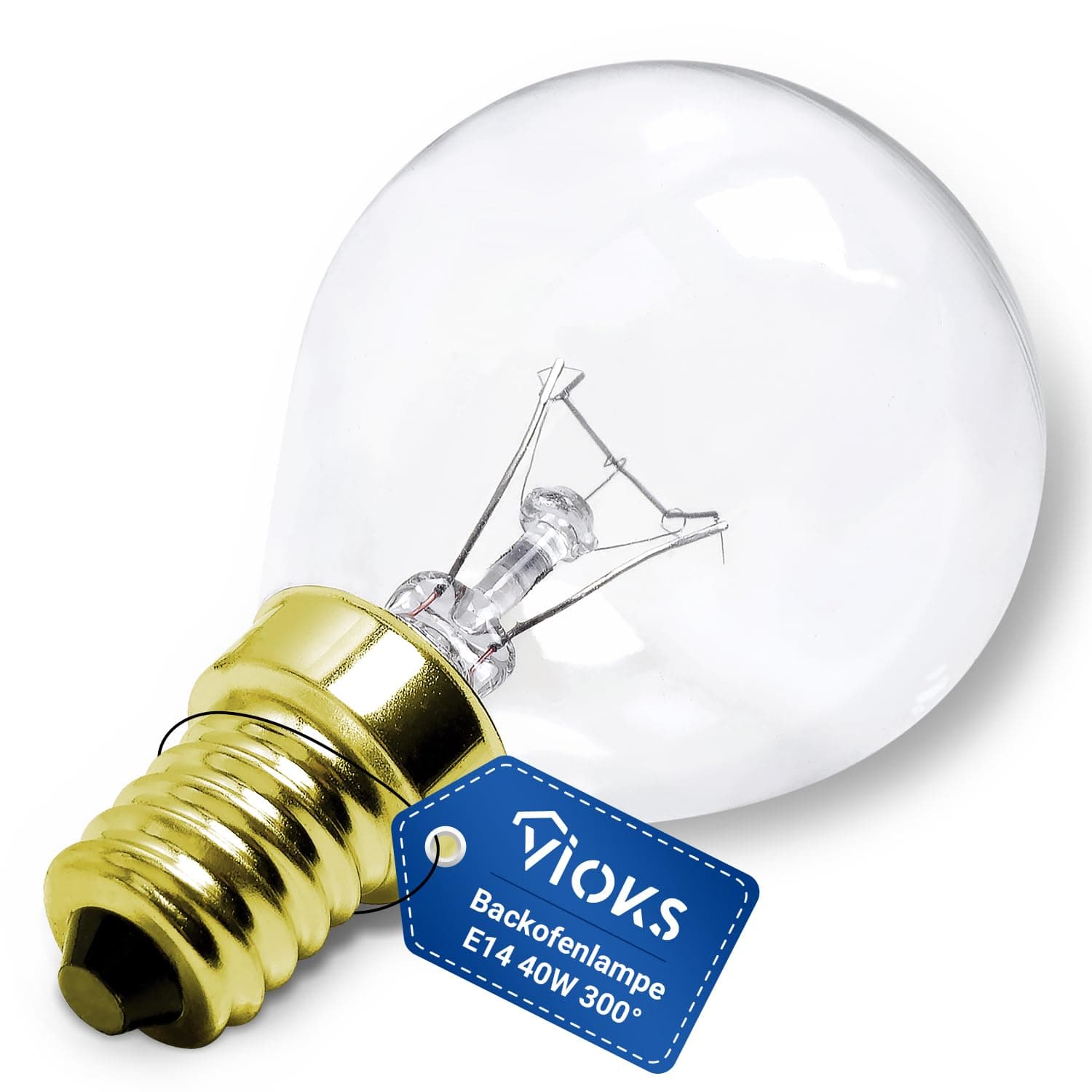 VIOKS Glühbirne E14 40W 230V 300°C 45mmØ 77mm für Neff Bosch Siemens Backofen Kühlschrank Mikrowelle - Backofenlampe E14 Glühbirne & Lampe Dunstabzugshaube - Zubehör für Elektro-Großgeräte Angebot bei HelloDeals