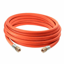 DOMINOX Industrial Gasschlauch 500cm mit Schelle 2×1/4" lks，Propan/Butan Gasschlauch 5m G1/4'' x G1/4'