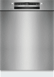 Bosch SMU4ECS28E, Serie 4, Smarter Unterbau-Geschirrspüler 60 cm, Besteckschublade, Spülmaschine Made in Germany, besonders Leise, Extra Trocknen, schneller sauberes Geschirr, Ferndiagnose, Edelstahl Serie 4 EEK A Unterbau