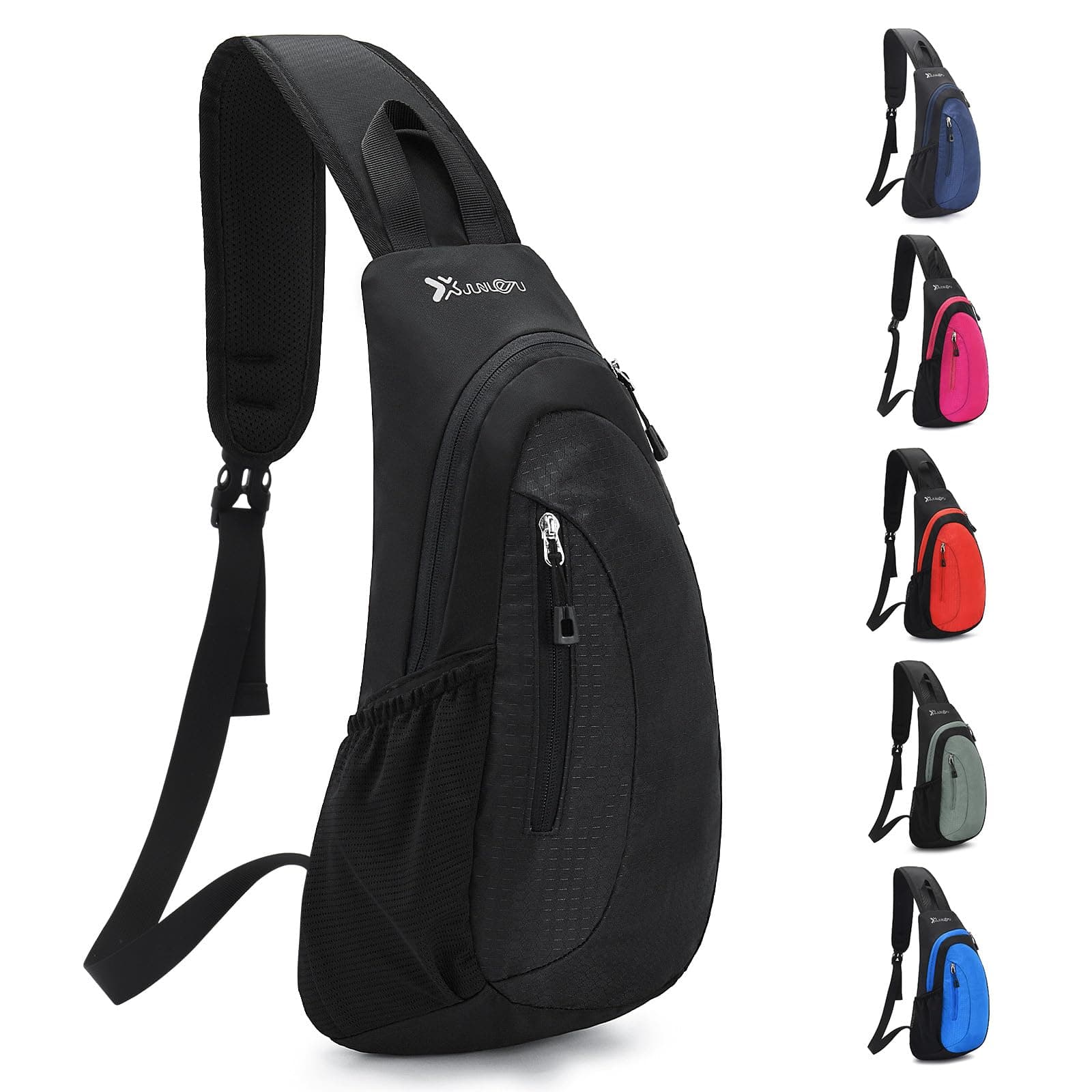Sciphylia Brusttasche Sling Bag Herren Schultertasche Einzelgurt Rucksäcke Schulterrucksack Anti-Diebstahl Crossbody Bag für Männer Frauen Wandern Reisen Radfahren Klettern Kohlenschwarz