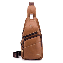 pundarika Leder Brust Tasche Männer Leder Umhängetasche Business Freizeit Crossbody Tasche Reise Arbeit kleine Handtasche Braun