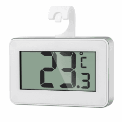 AiQInu Mini Kühlschrank Thermometer Digital, Magnetisch Mit Haken, Gefrierschrank LCD-Anzeige, Frost Alarm für Zuhause, Restaurants, Bars 1