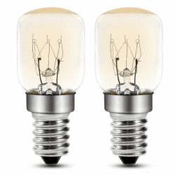 Comyan Backofenlampe E14 25W Salzlampenbirne für Himalayan, dimmbare Ofenlampe bis zu 300 ℃ Ofen/Mikrowellenofen/Kühlschrank/Salzlampenlampen, 2Pack T25 25W 2P