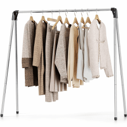 SYKIARIOL Wäscheständer - Effizienter Wäschehänger, zusammenklappbarer Kleiderständer, Faltbarer Wäschereck, Stabiler Kleiderständer aus Edelstahl 121 cm
