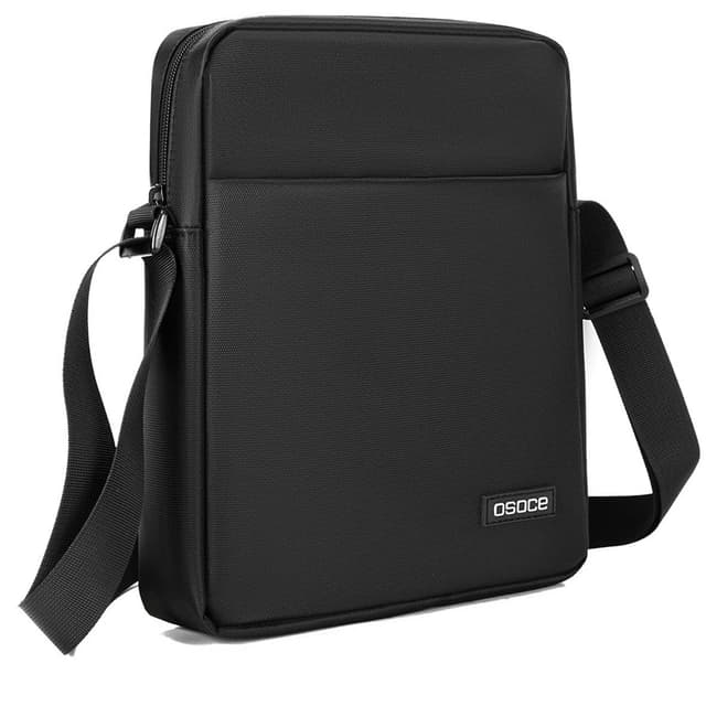 OSOCE Herren Umhängetasche Stilvolle Wasserdicht Schultertasche Messenger Bag Business Bag Crossbody Sling Bag für Arbeit Reise Alltagsleben (Schwarz)