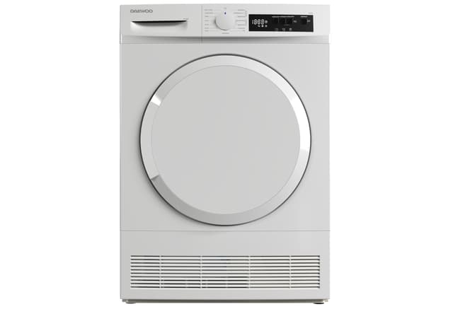 Daewoo T8CT1W0DE Kondenstrockner Frontlader, G, 8 kg, 15 Programme mit 12 Min.-Kurzprogramm, Startzeitvorwahl, LED-Trommelbeleuchtung, Weiß 8 kg Kondenstrockner