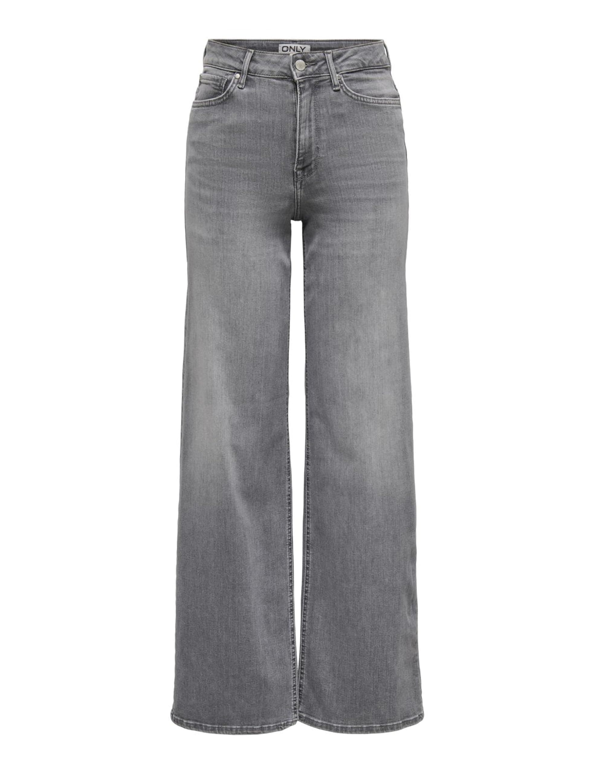 ONLY Female Jeans mit weitem Bein ONLMADISON Hohe Taille Weiter Beinschnitt Jeans M / 30L Light Grey Denim