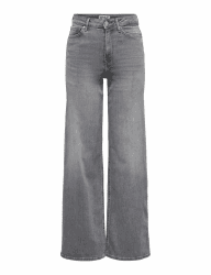 ONLY Female Jeans mit weitem Bein ONLMADISON Hohe Taille Weiter Beinschnitt Jeans M / 30L Light Grey Denim