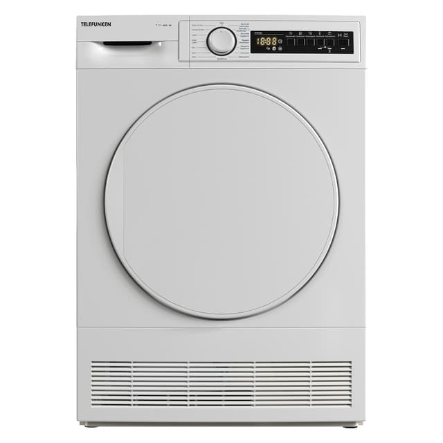 Telefunken T-11-400-W Kondenstrockner / 7kg Trockner mit 15 Programmen, Startzeitvorwahl, Knitterschutz & reversierenden Trommelbewegungen, weiß 7 kg & Weiß