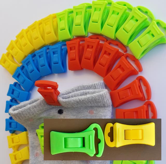 Alcrea® 36 (/44) GRÖSSERE Sockenklammern für Waschmaschine und Trockner. EXZELLENT Preis-Leistungs-verhältnis, lesen, Sockenclips für Dicke Socken. Sockenhalter mit großen Haken. Sockensortierer. 36 Clips