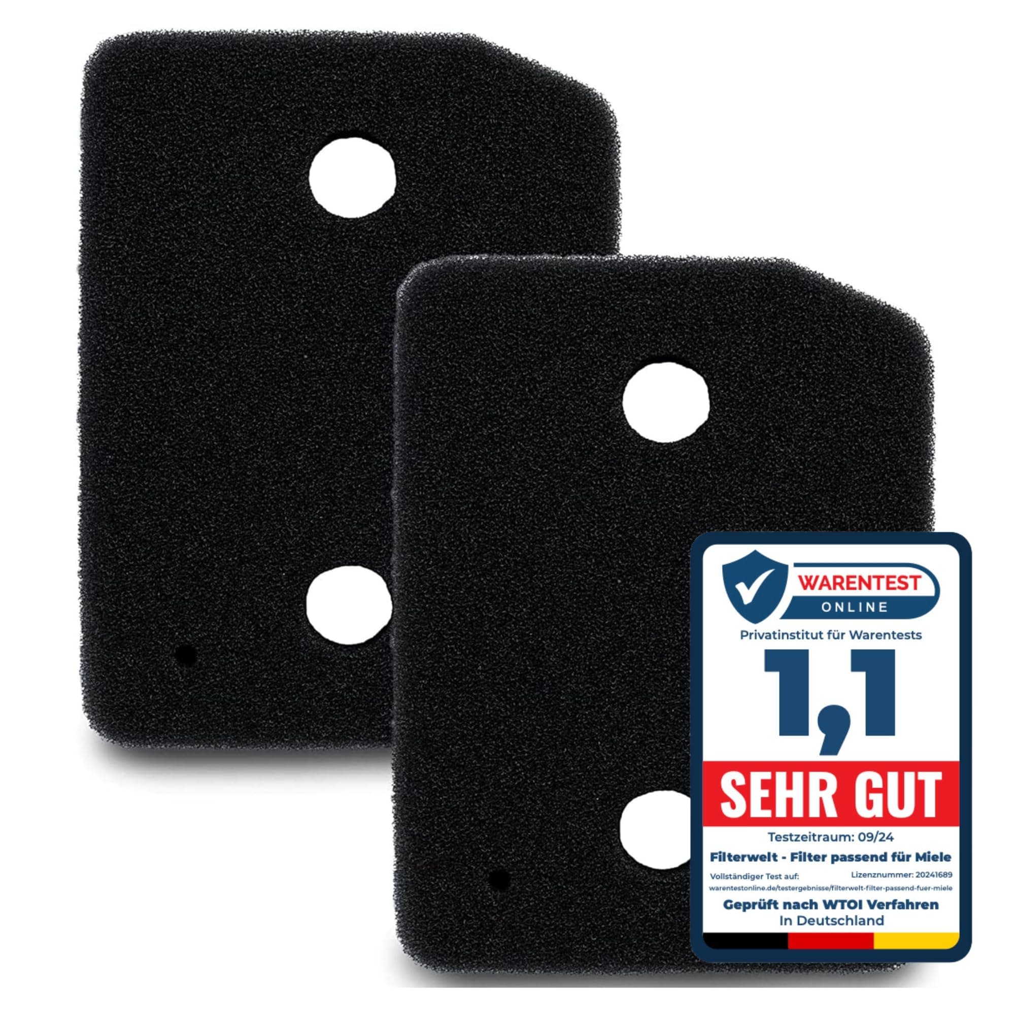 2er Set Filter passend für Miele T1 9164761 Trockner Wärmepumpentrockner Fein-Grob | 207 x 157 x 30mm | Schwammfilter Filtermatte Kondenstrockner Fusselfilter Schaumstoff Schaumfilter Sponge 2er-Set Angebot bei HelloDeals