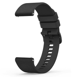 Wanme 20mm 22mm Uhrenarmbänder für Damen Herren, Silikon Armband, Schnellverschluss Uhrenarmband, Wasserdichtes Sport Ersatzarmband, Flexibles Verstellbares Armbänder, 22mm Grau 22mm Schwarz