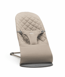 BabyBjörn Babywippe Bliss, Gewebt, Klassische Steppung, Sandgrau Sandgrau Gewebt, Klassische Steppung