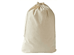 Wäschebeutel 2er Set -naturbelassene Baumwolle zertifiziert, Aufbewahrungsbeutel, große Wäschesäcke mit Kordelzug Reise Wäschesammler,langlebig, nachhaltig (55x35 cm)