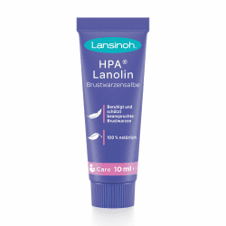 Lansinoh HPA Lanolin Brustwarzensalbe, 10 ml - 100% natürlich - beruhigt & schützt beanspruchte Brustwarzen - klimaneutral, 10940, Farblos HPA 10 ml Klimaneutral